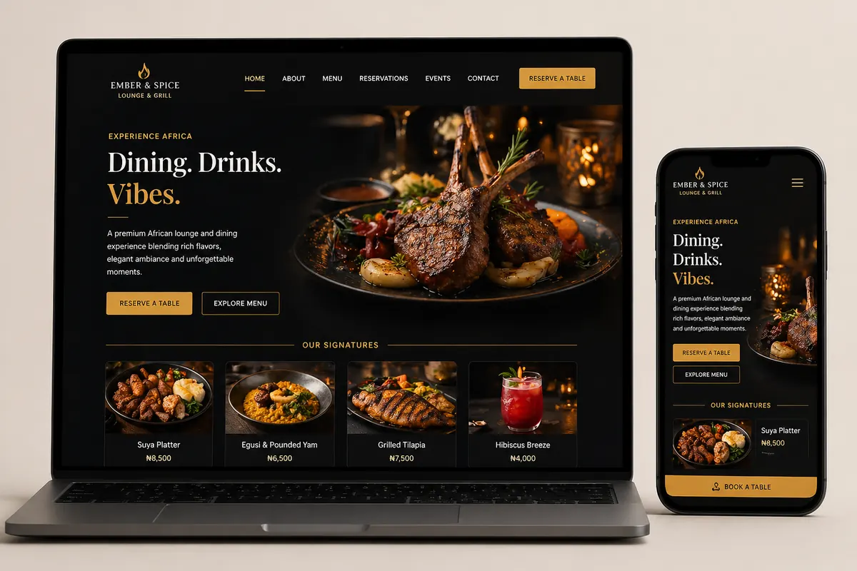 Business website design Nigeria