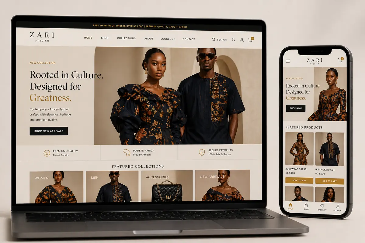 Mobile responsive website design