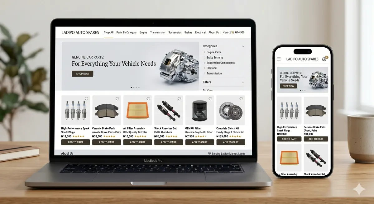 Professional business website Nigeria