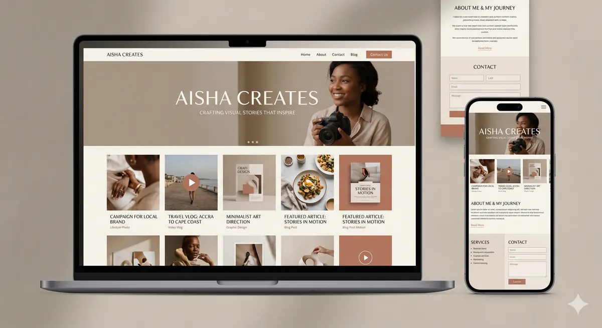 Fashion brand website design Africa